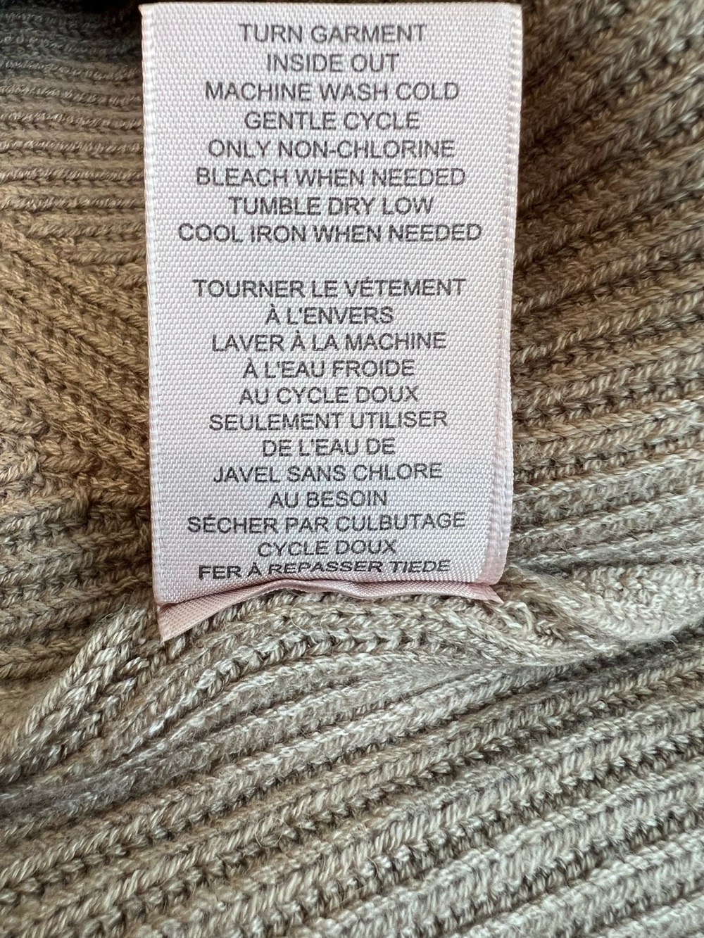 Philosophy Long Sleeve V-Neck Sweater New XL Taupe Light Brown - Picture 12 of 12